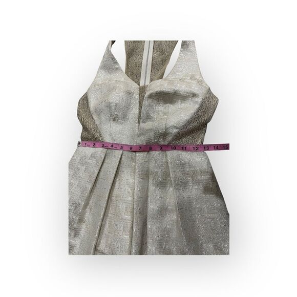 Phoebe by Kay Unger Metallic Champagne Sleeveless Dress - Picture 4 of 8